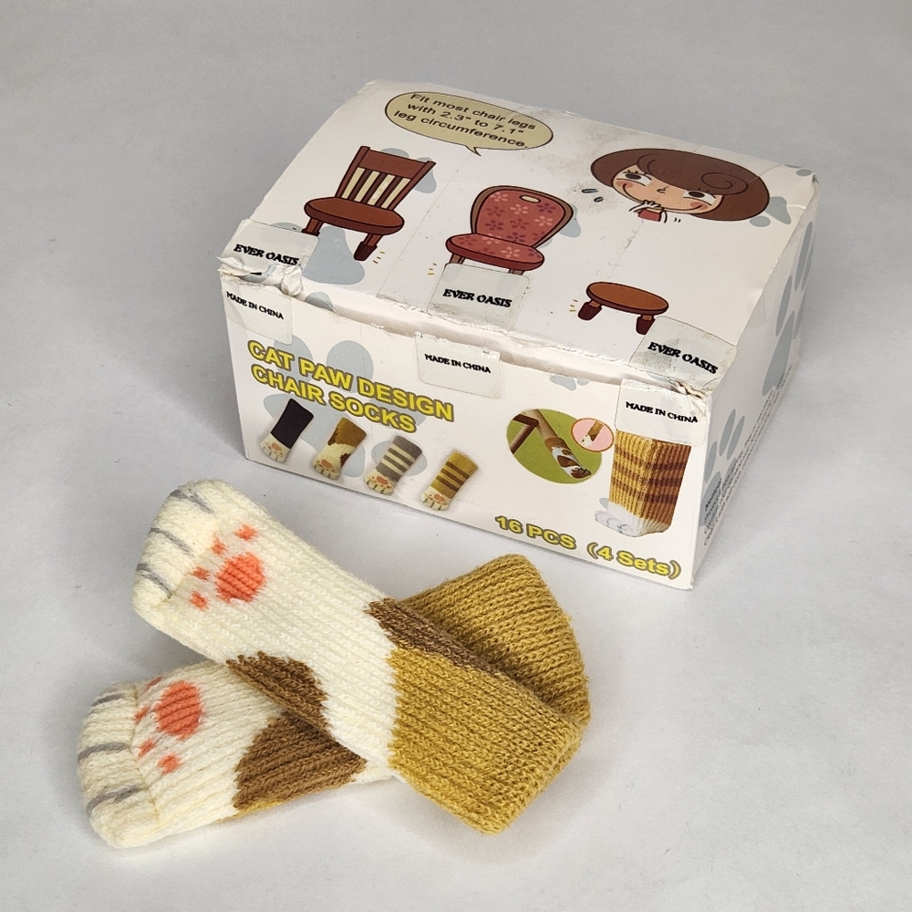 Cat Paw Design Chair Socks